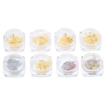 

8 Boxes Snowflakes Sequin Stylish Pretty Fashion Manicure Sequin Nail Sequin for Girl Women