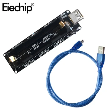 

18650 Lithium Batter Shield Board ESP32 Wemos V3 development board for Raspberry Pi 3 overcharge protection 5V with USB cable