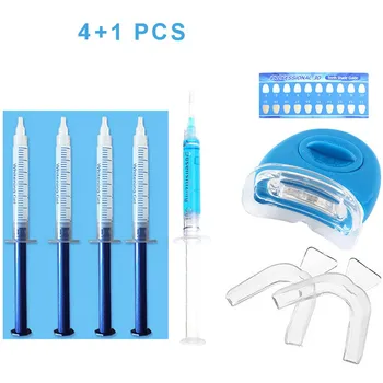 

Teeth Whitening Kit 5pcs Tooth Whitener Gel Strips Mouth Guard Contrast Card Set Dental Desensitizing Gel Care Accessories New