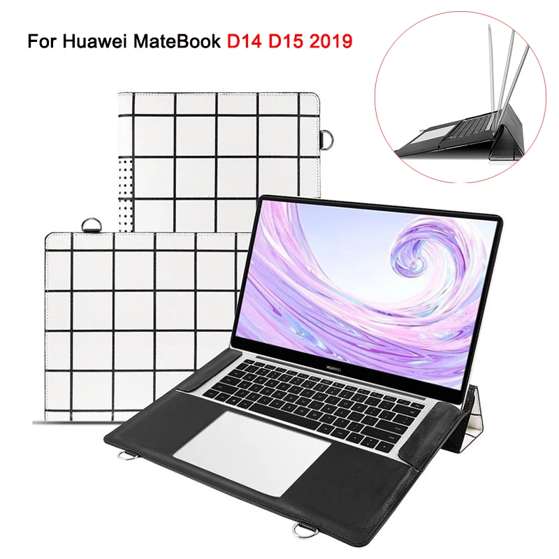 Чехол для Huawei MateBook D14 D15 2019 тонкий откидной из искусственной кожи с полным углом