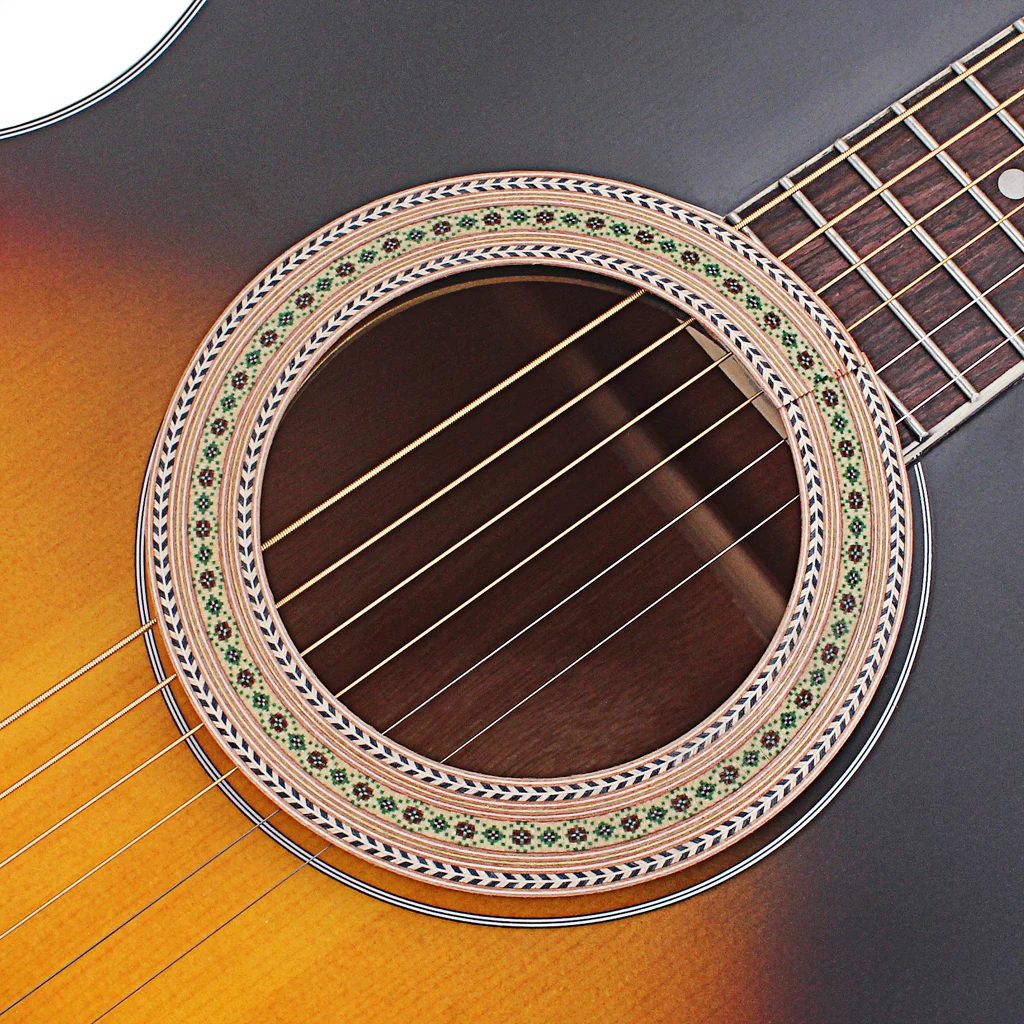 Guitar Soundhole Inlay Sticker Rosette for Acoustic Guitar DIY Replacements