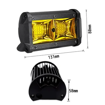 

54W Work Light Yellow Bar Spot Beam Fog Driving Lamp For Offroad SUV 3000K