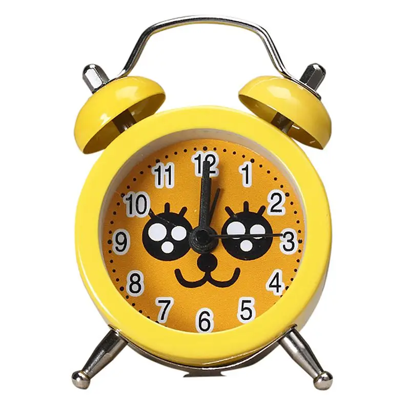 Популярные часы маленькая кровать будильники креативные милые мини металлический маленький будильник настольные часы будильник прекрасная игрушка для спальни дома - Цвет: H