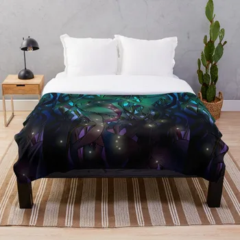 

Nocturne with Fireflies Blanket Wool Flannel Plush Blanket Bedspread For office Sherpa Blanket Couch Quilt Cover Travel