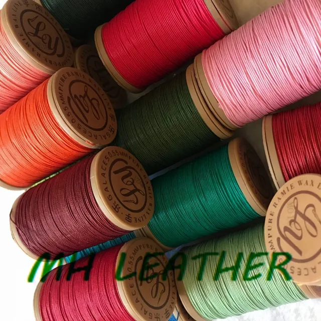 SJ005 New Arrival 0.55mm Round(Twist) Ployester Waxed String Thread for  Leather Sewing Stitching