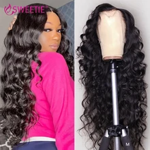 

Sweetie 13x4 HD Lace Frontal Wig Brazilian Loose Deep Wavy Transparent 13x4 Full Lace Front Human Hair Wigs For Women Preplucked