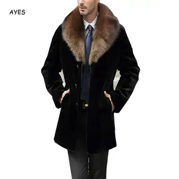

Fashion Long Faux Fur Coat Men Winter Faux Fur Jacket Coat Mens Long Sleeve Punk Parka Office Jackets Warm Long Fur Overcoats