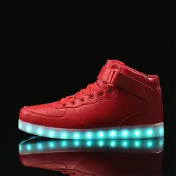 IGxx высокая обувь со светодиодной подсветкой для мужчин светодиодный кроссовки USB обувь с подзарядкой женские светящийся яркий сверкающие