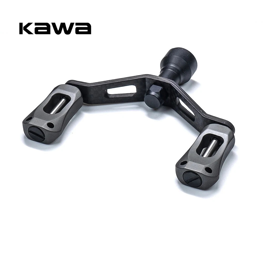 Kawa New Fishing Reel Handle Double Handle With Aluminum Alloy Knob Suit For Daiwa Reel Length 90mm Carbon Fiber Handle