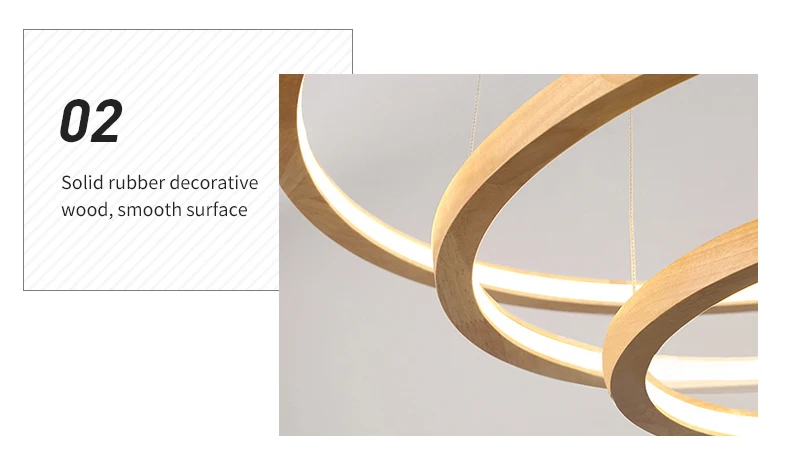 Современный деревянный светодиодный подвесной светильник кольца круглый потолочный светодиодный светильник потолочный светильник для гостиной столовой кухонная мебель