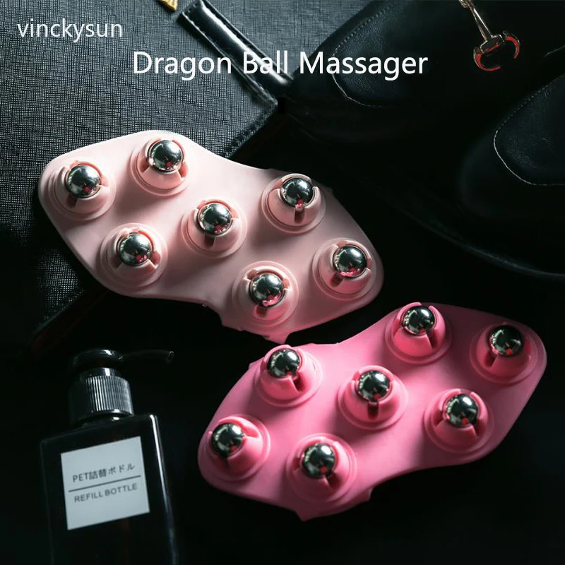 

vinckysun 7 Roller Dragon Balls Body Massage Muscle Pain Relief Relax Massager Tool Glove Neck Leg Back Massage Body Health Care