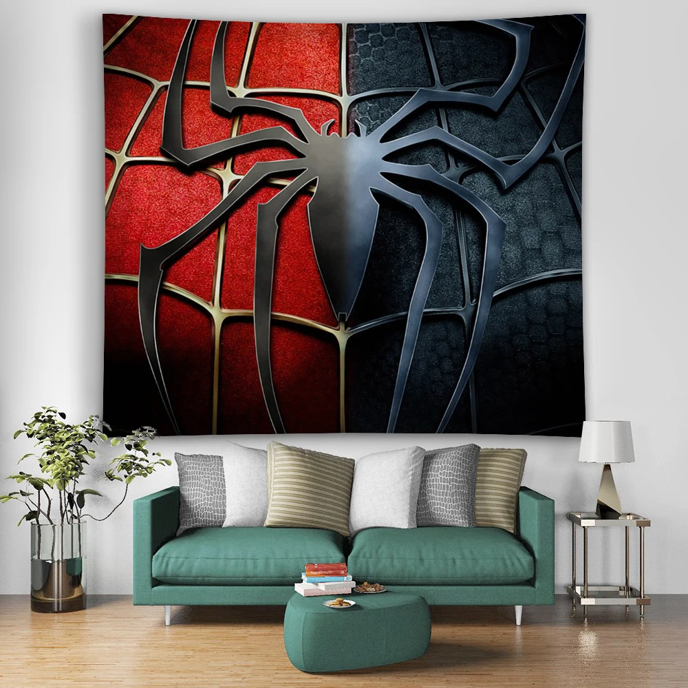

3D Spider Tapestry Wall Hanging Blue Tapestry Home Decor Beach Mat 3D Bedlinen