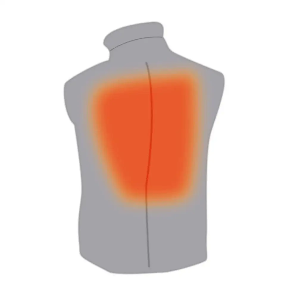 Outdoor Men Waistcoat Collar Cotton Heating Vest Electric USB Security Intelligent Heated Suit For Camping Hiking Winter Warm