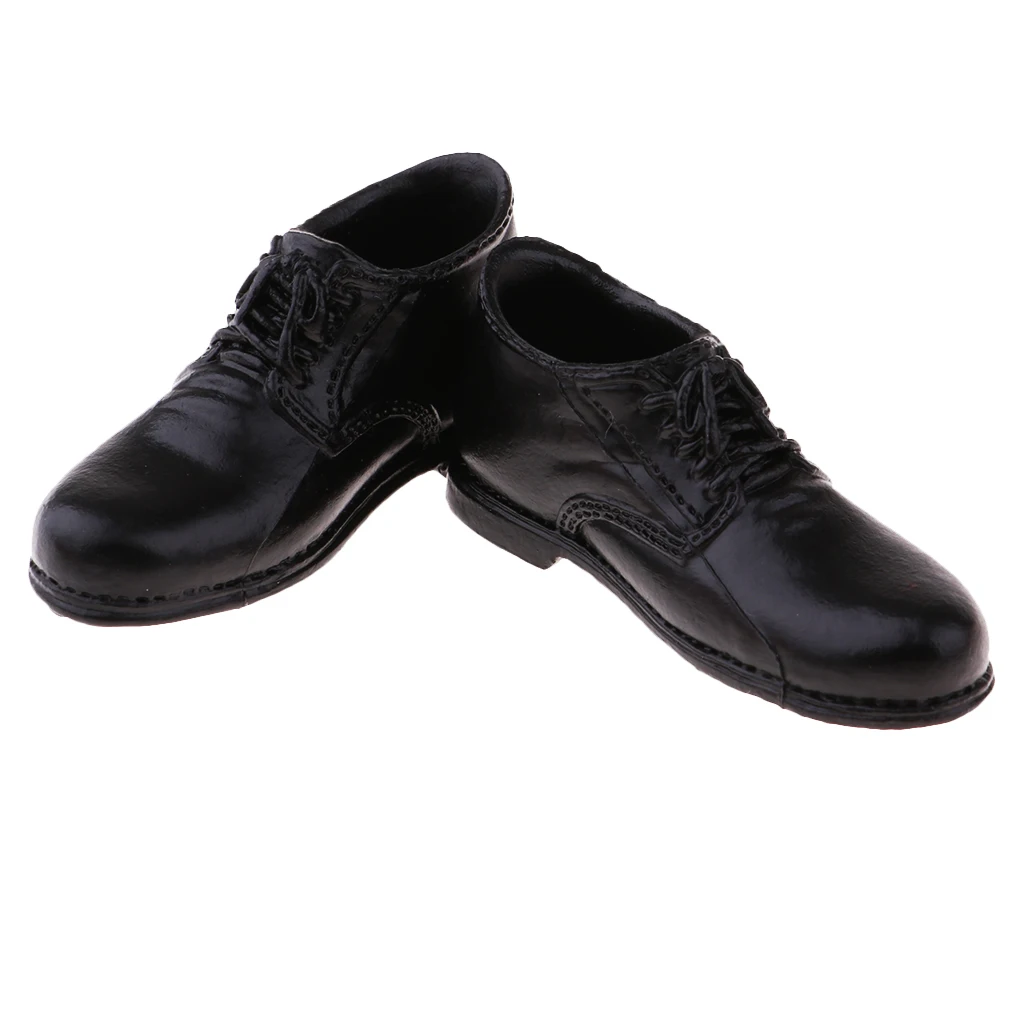 1/6 Scale Model Black Leather Shoes for 12 inch   Parts