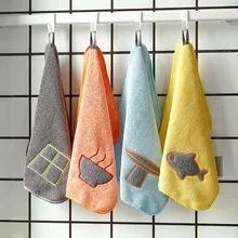 Микрофибра подвесные полотенца для рук чистящие салфетки очищающие подушечки блюдо полотенце супер абсорбент кухонные аксессуары