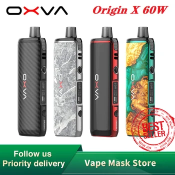 

Original OXVA Origin X 60W Rebuildable Pod Kit fit 18650 Battery with 3ml Pod E Cigarette Vape Kit for DL/MTL Vaping Vaporizer