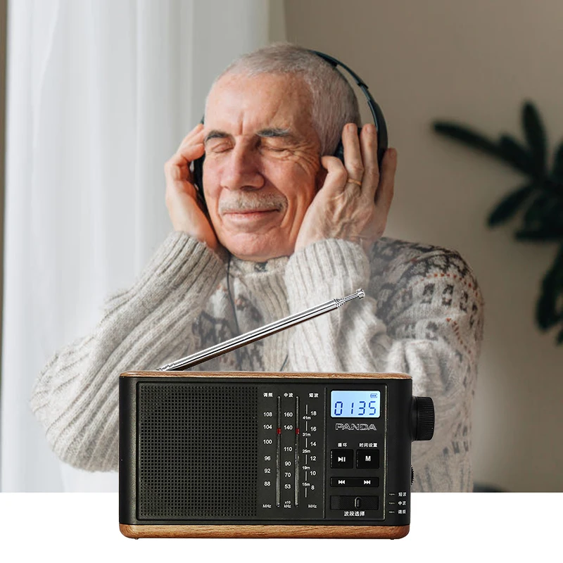 Полнодиапазонное Ретро Радио PANDA FM AM SW-лучший подарок для пожилых людей слушать
