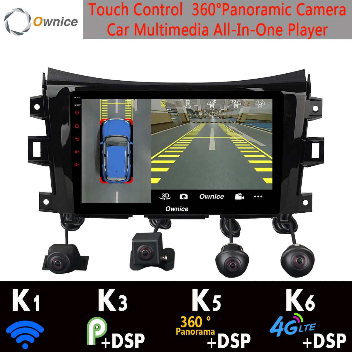 360° Camera Android 9.0 4G+64G GPS Radio CarPlay SPDIF DSP Car Multimedia Player for Nissan Navara NP300 terra Renault Alaskan |
