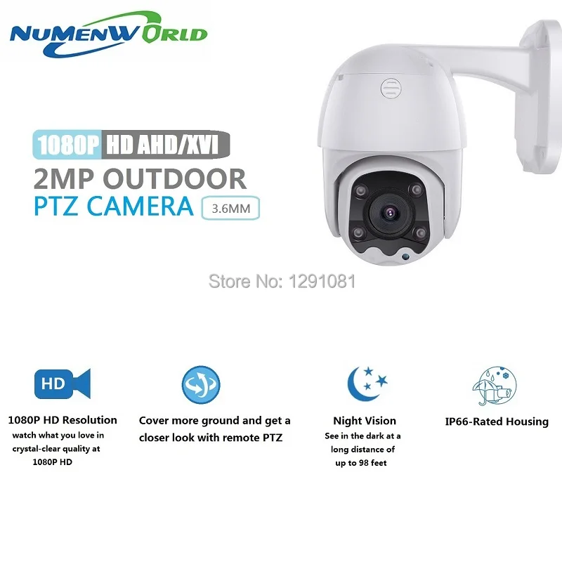 

HD1080p PTZ Outdoor Indoor Security Camera Surveillance CCTV Dome ABS Camera with 65ft Night Vision for AHD, XVI,TVI,CVI and DVR
