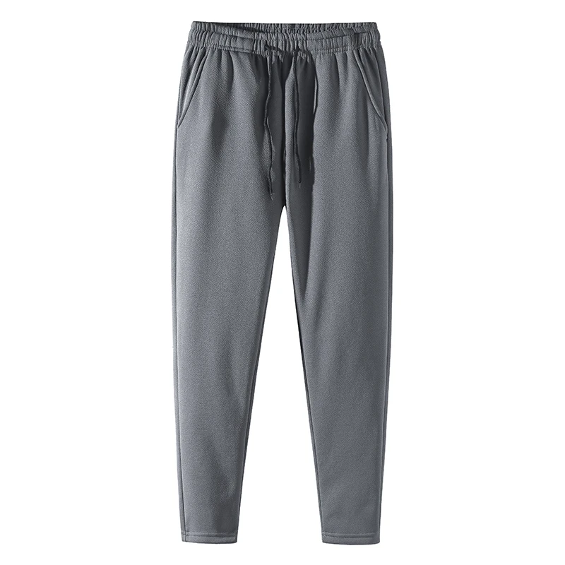 Gray 5XL новые зимние теплые штаны для бега, флисовые мужские брюки большого размера, модные повседневные утепленные спортивные штаны, Мужская брендовая спортивная одежда, GA533 - Цвет: Gray