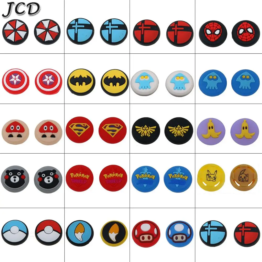 JCD Joystick Cover Thumb Stick Grip Cap Skin For Nintend Switch NS Joy-Con Controller Pokeball JoyCon Gamepad Thumbstick Case