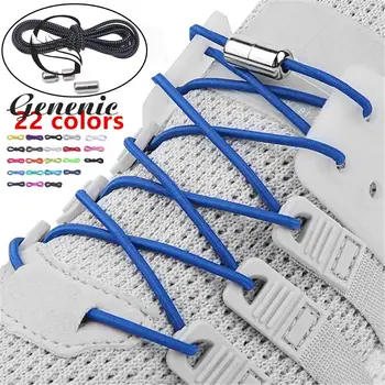 

1Pair 22 Colors of Laces Without Tie Round Elastic Laces for Children and Adults Sneakers Lazy Laces Fast Laces