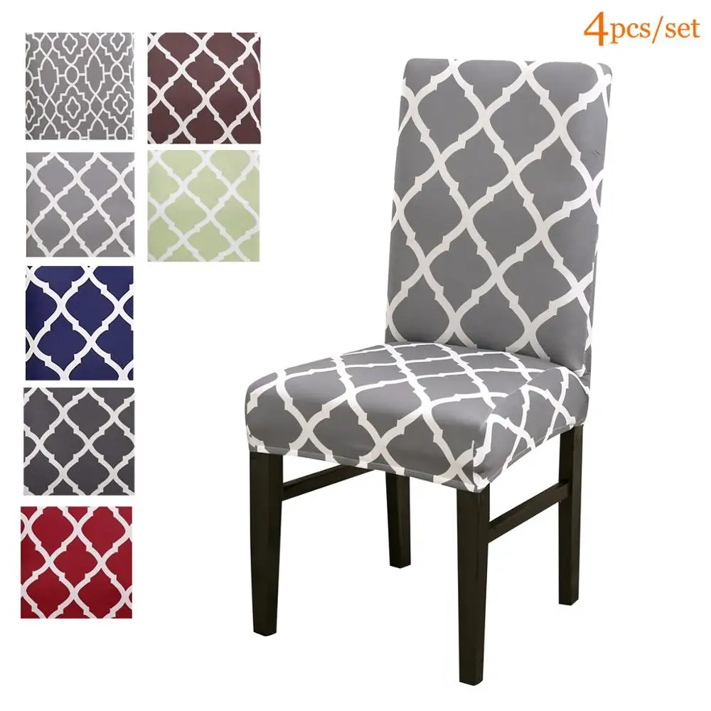 4 шт./компл. чехол на стул эластичные Чехлы для обеденных стульев защитный с