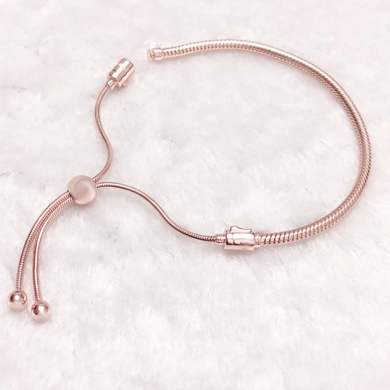 Silver Color Classic Adjustable Snake Chain Bracelets Fits Beads Link Chain Charm Bracelets For Women Fashion Jewelry bracelet jewelry