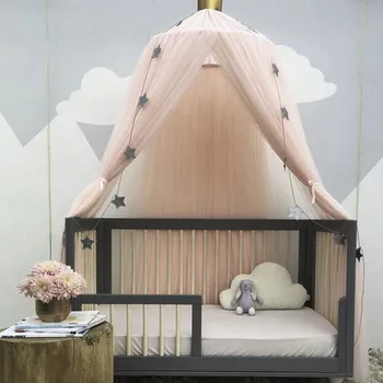 

Bedcover Bed Curtain Hung Dome Baby Canopy Cotton Mosquito Net Girls Hanging Mosquito Net Bed Tents for Children Room Decoration