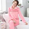 Autumn Winter Warm Pajamas Sets For Women Thick Flannel Coral Long Sleeve Female Pajama Pyjamas Set Sleepwear Home Clothing ► Photo 2/6