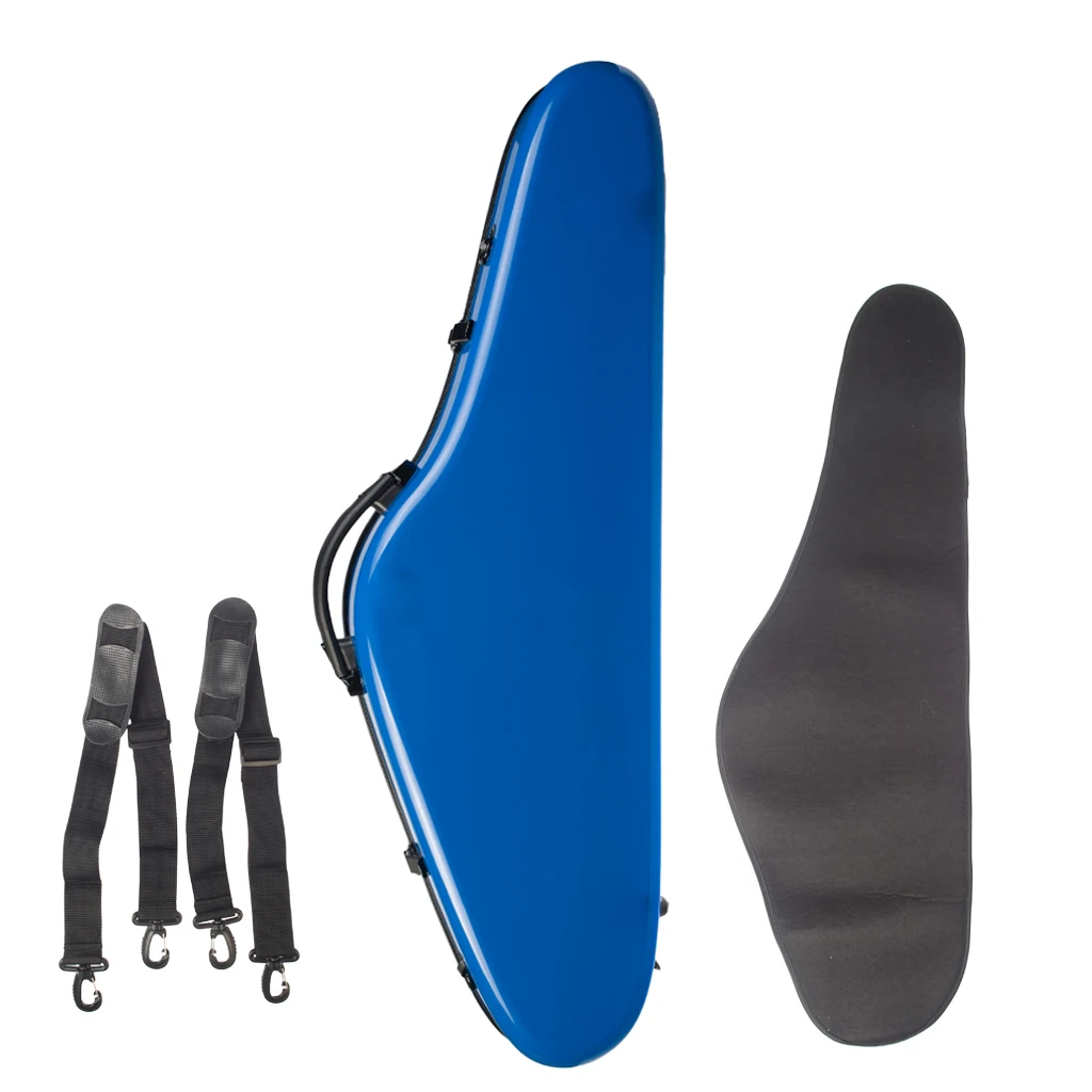 

4/4 Full Size Violin Hard Case Basic Professional Triangular Shape Backpack, Super Light Suspension, Blue