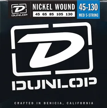 

Dbn45130 strings for 5 string bass guitar, Nickel Plated, medium, 45-130, Dunlop