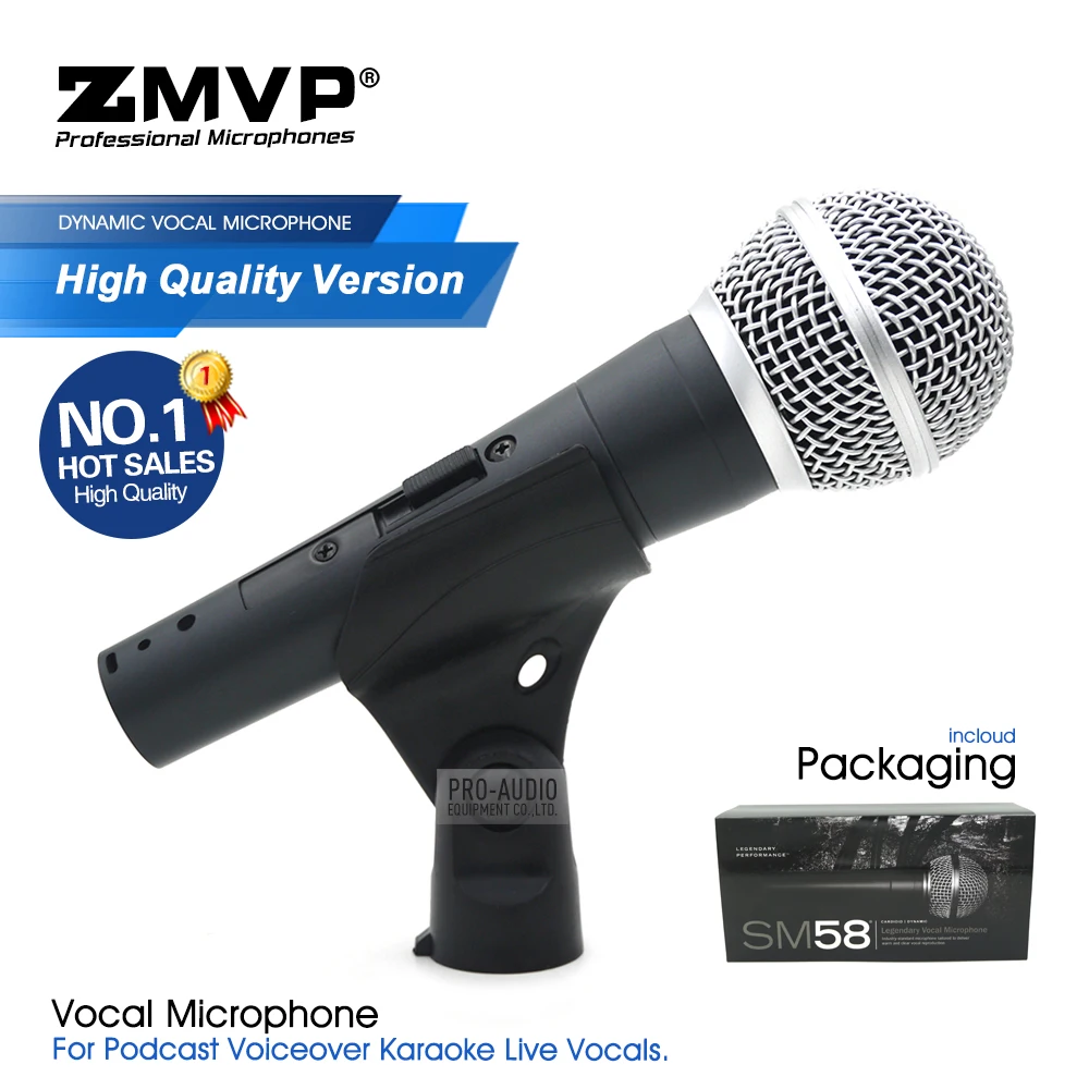 High Quality Professional Live Vocals SM58SK Wired Microphone Legendary SM58S Dynamic Mic with Switch For Karaoke Studio Stage