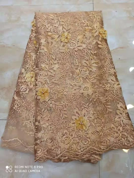 

2019 Latest African French Lace Fabric High Quality African Tulle Lace Fabric For Wedding Nigerian Lace Fabric