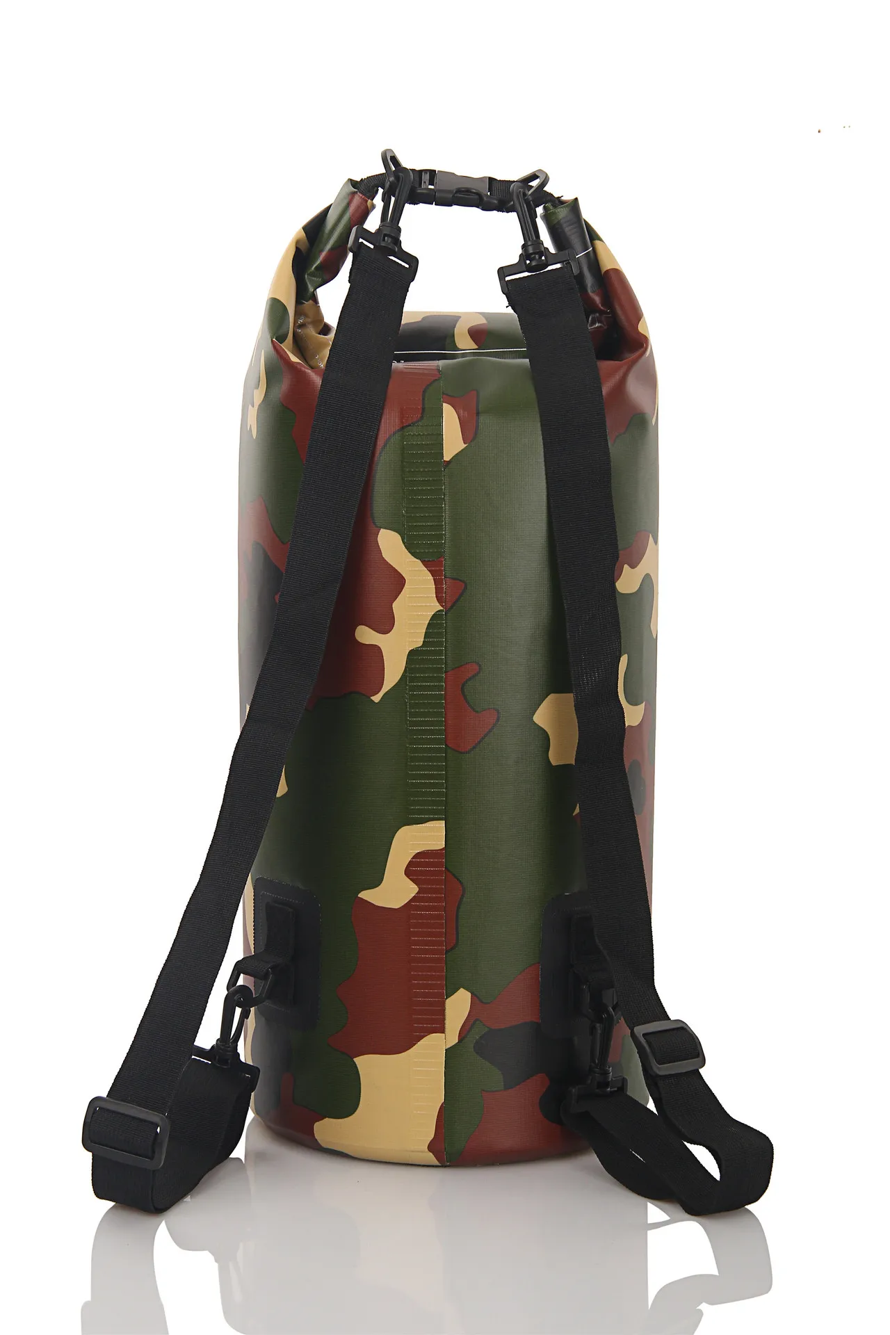 30L Large-Volume PVC Coated Mesh Fabric Waterproof Bucket Bag Outdoor Travel Waterproof Storage Bag Camouflage Hand Air Valve