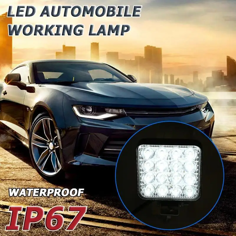 16LED Лампа 48 Вт 2880LM 6500K супер энергосберегающая высокая яркость Длительный срок службы ударопрочный пылезащитный квадратный мини-светильник