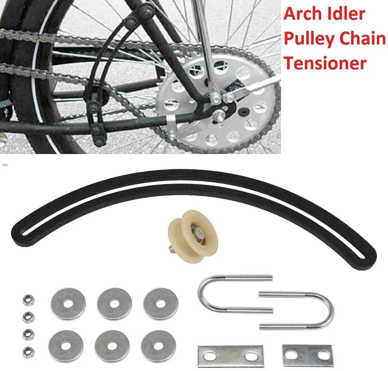 80CC Arch Idler Pulley Chain Tensioner motorcycle chain adjuster For 2-Stroke Gas Motorized Bicycle Bike