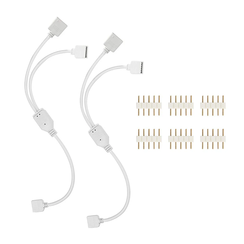 4Pin 5Pin RGB RGBW Connector Cable female extension HUB 1 to 2 3 4 Splitter wire For 5050 3528 RGB RGBW RGB+WW LED Strip Light wire connector terminals wire connector electrical connectors connector with cable led strip connectors electrical connector led connectors cable connector pcb connector