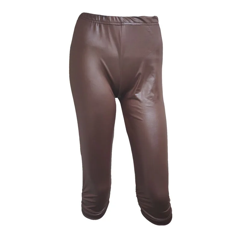 Плюс размер 2XL PU кожаные брюки женские эластичные Высокая талия и бедра пуш ап