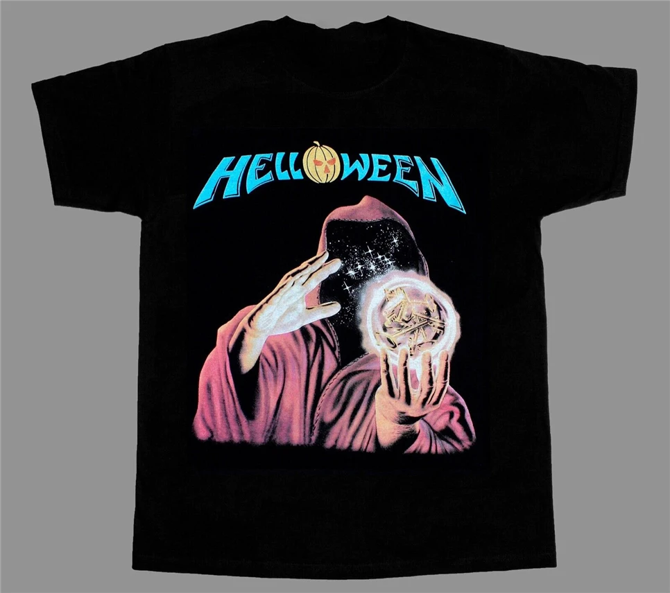 Helloveen-ketter Of The Seven Keys-рубашка-Thrash металлическая футболка с круглым вырезом в стиле