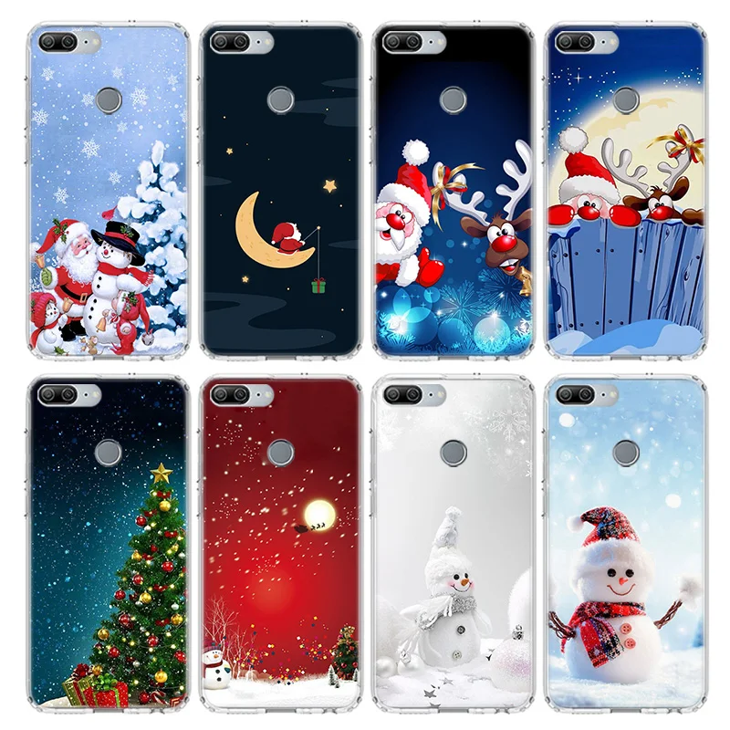 

Merry Christmas Santa Claus deer Case For Huawei Honor 10 9 20 Lite Pro 9X 8X 8A 8C 7S 7A 7C Y5 Y6 Y7 Y9 2019 Soft Phone Cover C