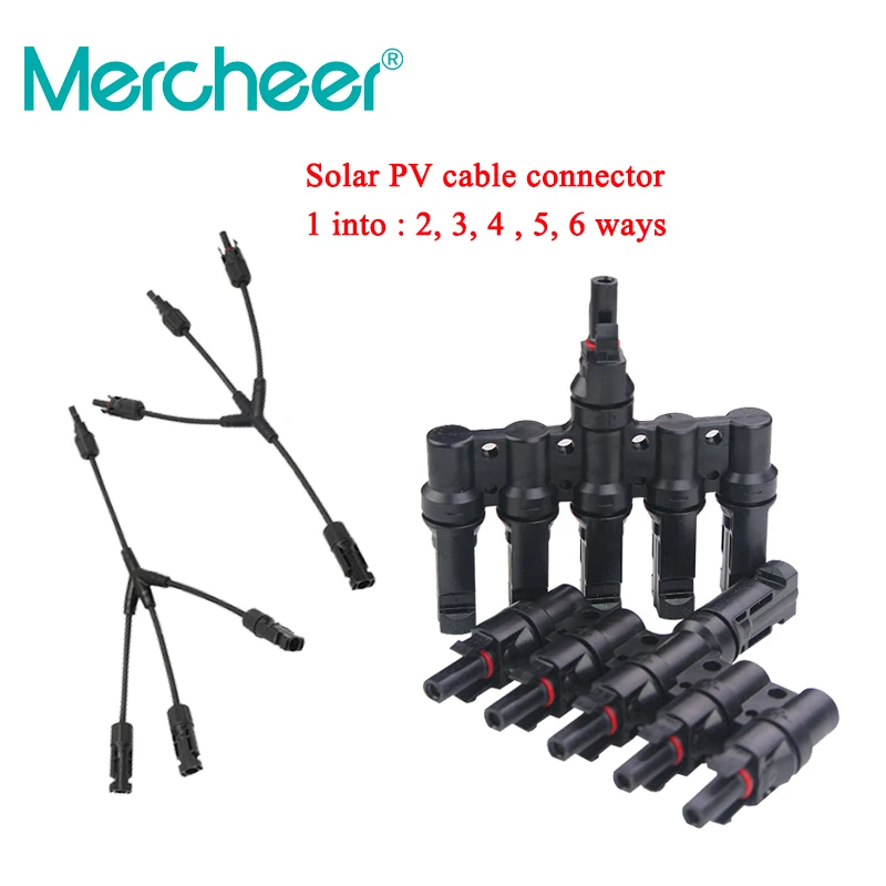 

Solar Branch Connector 2/3/4/5 Ways Wire Connector T Y Type Solar Cable Connector for Parallel Connection of Photovoltaic Panels