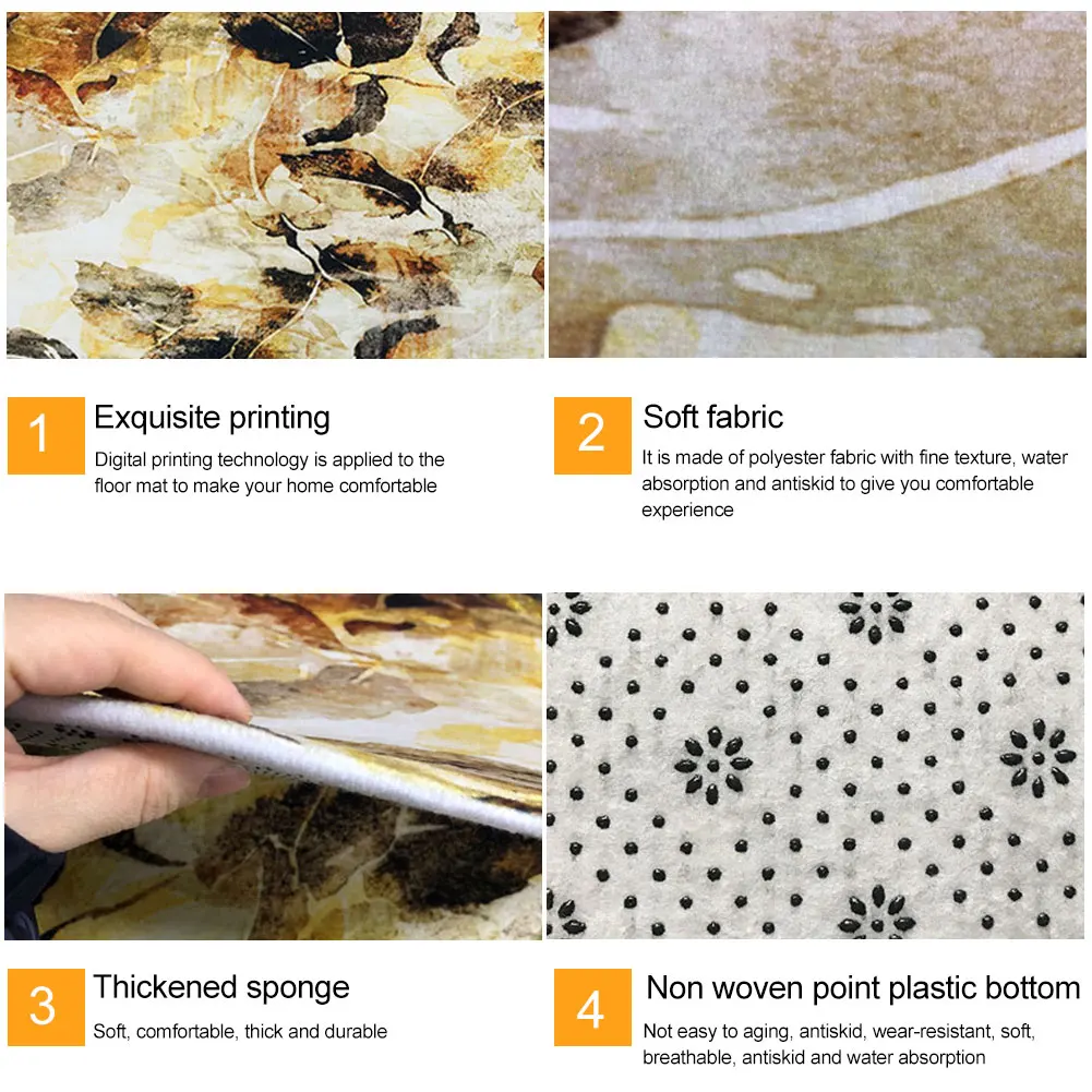 3 шт./компл. противоскользящие Чехлы пол микрофибра коврик для туалета с Ванная комната мягкий домашний декор ковер с узорами листьев Водонепроницаемый водопоглощающая