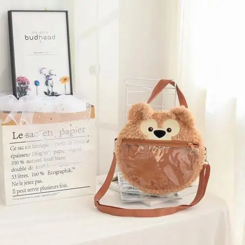 duffy Милый мультфильм медведь Даффи Мягкие плюшевые сумки на плечо аниме-сумки - Цвет: duffy