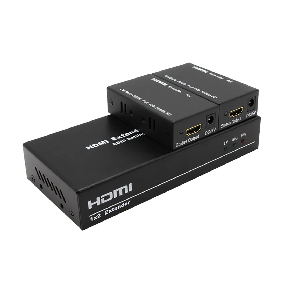 HDMI сплиттер удлинитель, 1080p 3D 1x2 2 порта HDMI удлинитель сплиттер 165Ft/50 м по CAT5e/CAT6/CAT7 HDMI сетевой кабель сплиттер