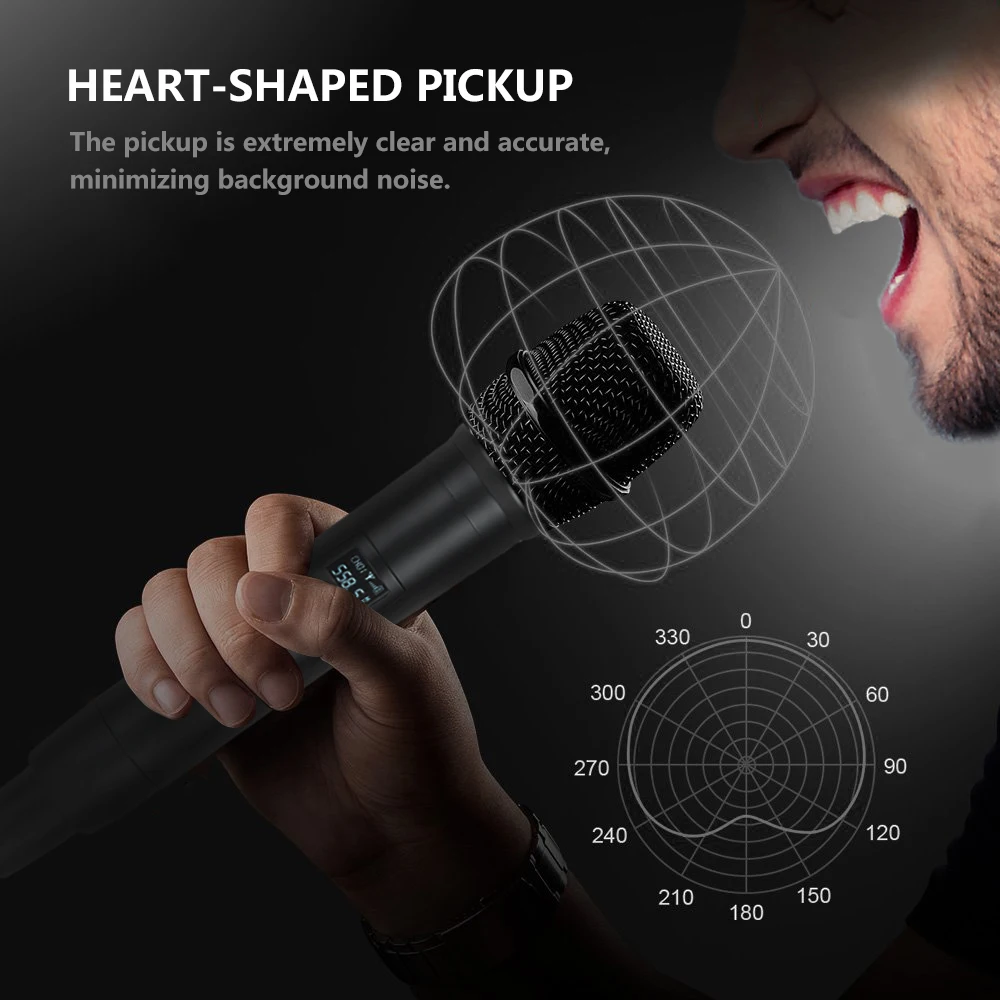 XTUGA беспроводной микрофон Двойной Профессиональный UHF Динамический ручной