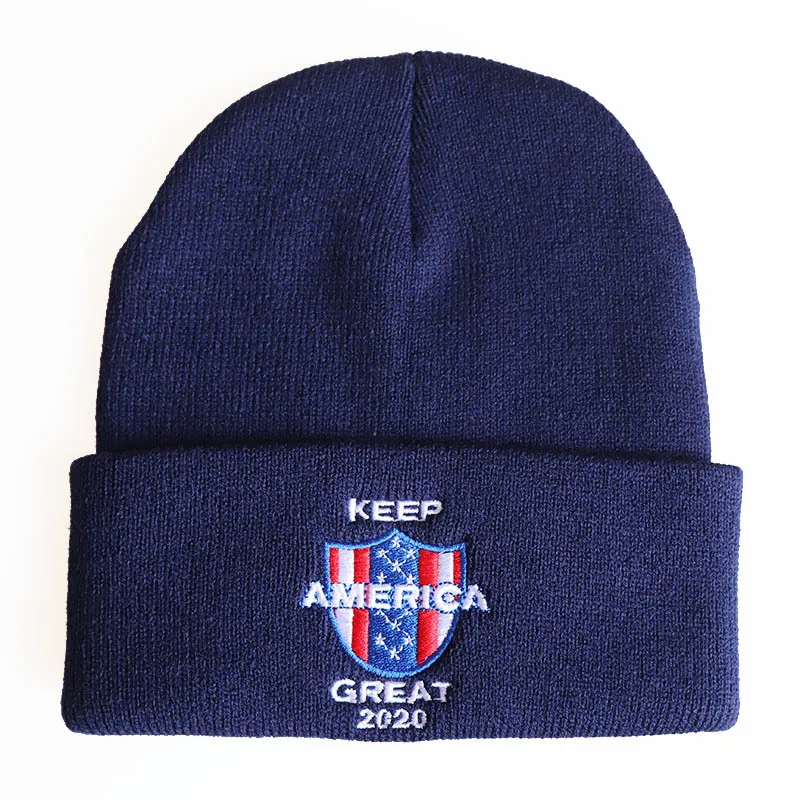 LISCN Trump,, шапка Make America Great Again, зимняя, унисекс, мужская, вязаная шапка, вышивка, Gorras, хип-хоп, шапка, шапочки - Цвет: Navy4