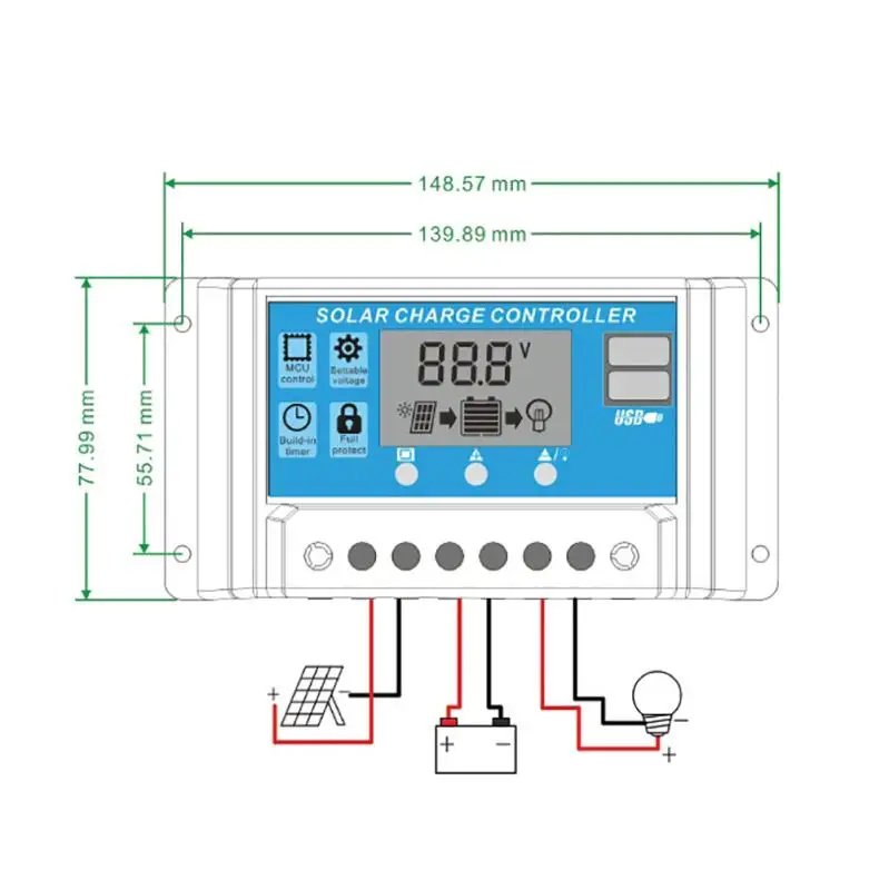 30 40 50 60a, 12v 24v, placa