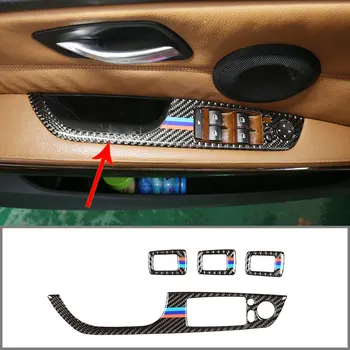 

For BMW 3 Series E90 E92 E93 2005-2013 Soft Carbon Fiber Car Window Lift Button Frame Trim Stickers LHD and RHD