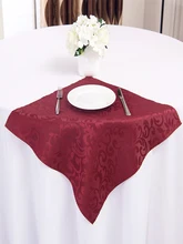  10pcs/lot Polyester Jacquard Reusable Sanitary Table Napkins Cloth For Wedding Decoration  Party Dinner Restaurant Coffee 